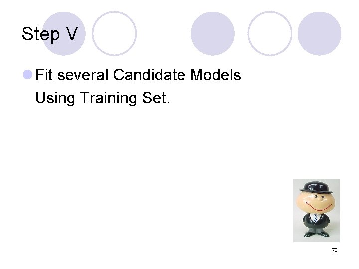 Step V l Fit several Candidate Models Using Training Set. 73 