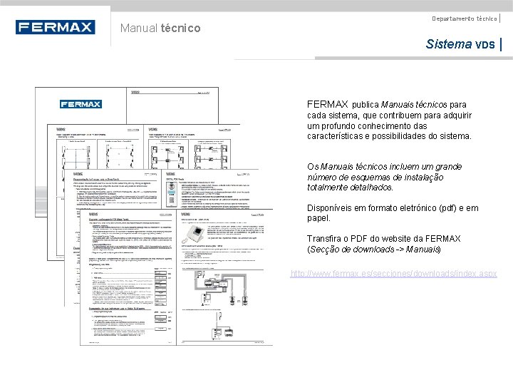 Manual técnico Departamento técnico | Sistema VDS | FERMAX publica Manuais técnicos para cada