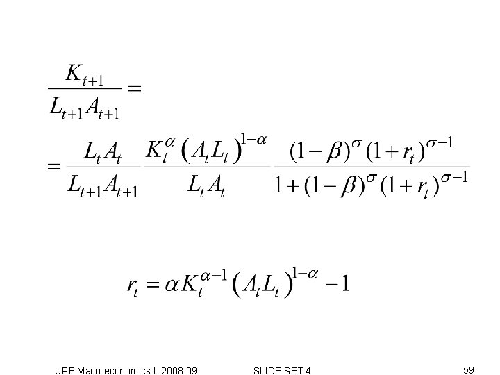 UPF Macroeconomics I, 2008 -09 SLIDE SET 4 59 UPF Macroeconomics I, 2008 -09 SLIDE SET 4 59