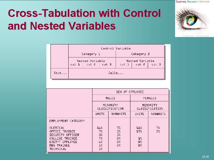 Cross-Tabulation with Control and Nested Variables 16 -24 