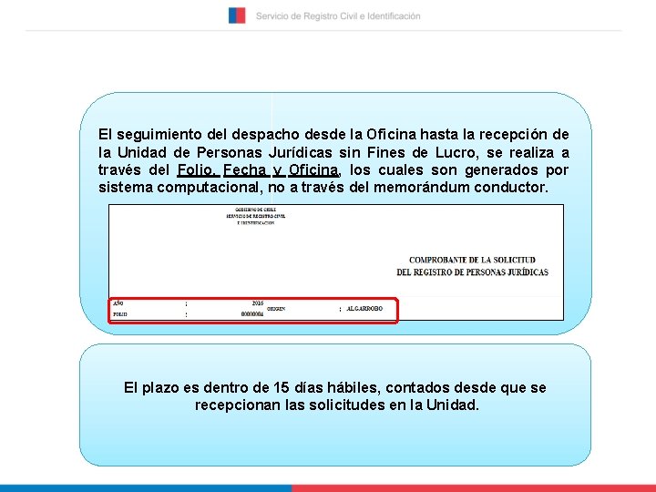 El seguimiento del despacho desde la Oficina hasta la recepción de la Unidad de