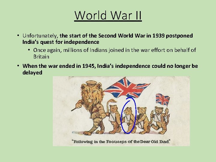 World War II • Unfortunately, the start of the Second World War in 1939