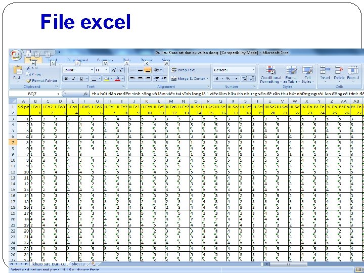 File excel 