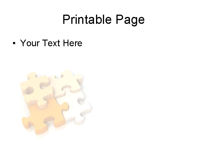 Printable Page • Your Text Here 