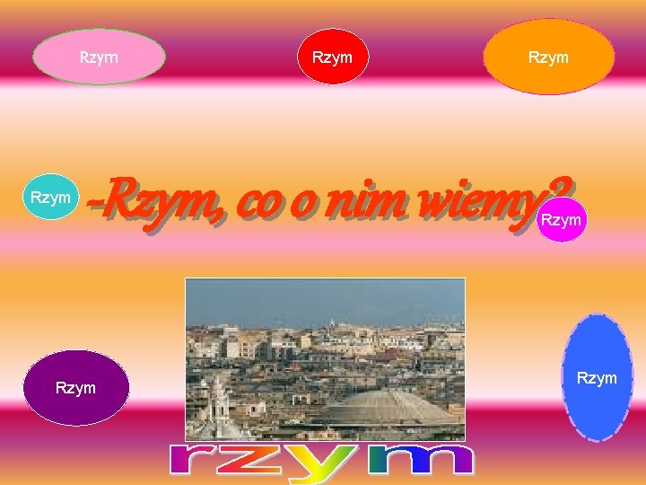 Rzym -Rzym, co o nim wiemy? Rzym 