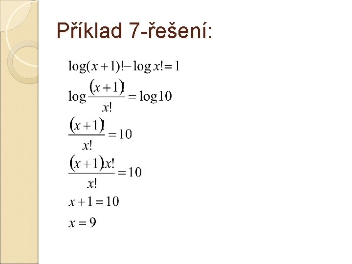 Příklad 7 -řešení: 