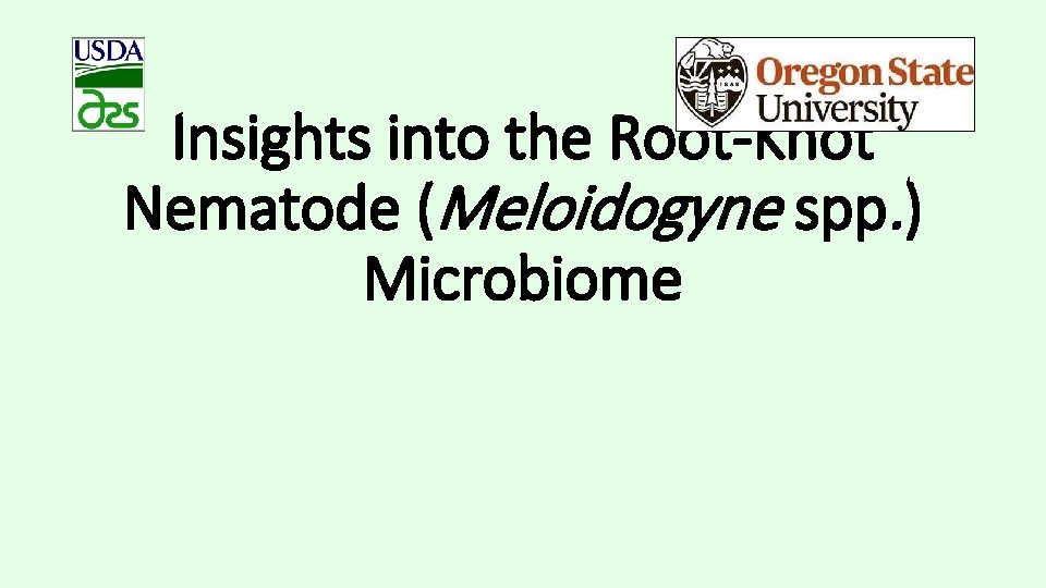 Insights into the Root-Knot Nematode (Meloidogyne spp. ) Microbiome 