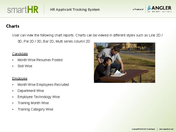HR Applicant Tracking System a Product of Charts User can view the following chart