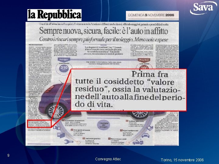 9 Convegno Atlec Torino, 15 novembre 2006 