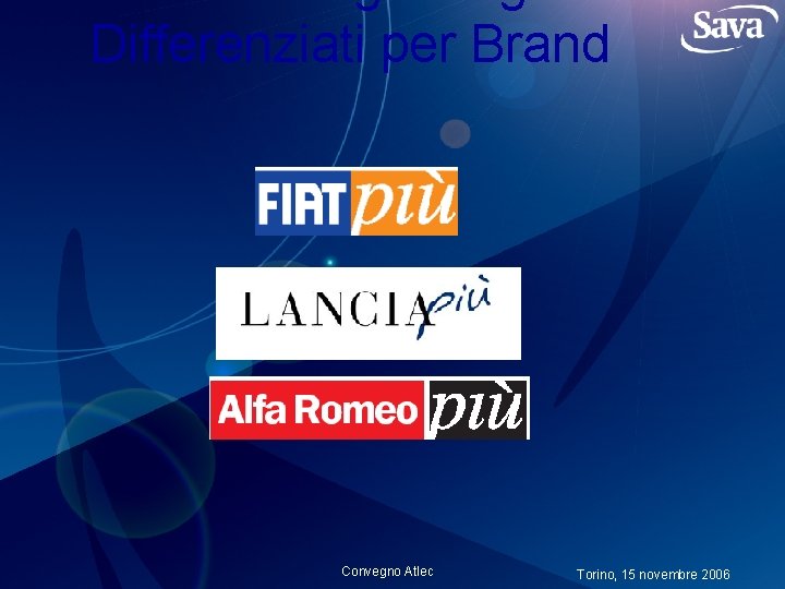 Differenziati per Brand Convegno Atlec Torino, 15 novembre 2006 