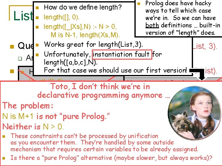 n Prolog does have hacky How do we define length? ways to tell which n Prolog does have hacky How do we define length? ways to tell which