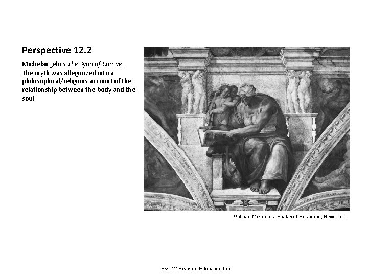 Perspective 12. 2 Michelangelo's The Sybil of Cumae. The myth was allegorized into a