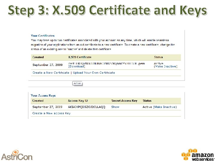 Step 3: X. 509 Certificate and Keys 