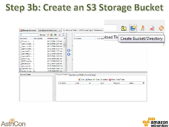 Step 3 b: Create an S 3 Storage Bucket 