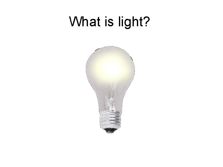 What is light? 