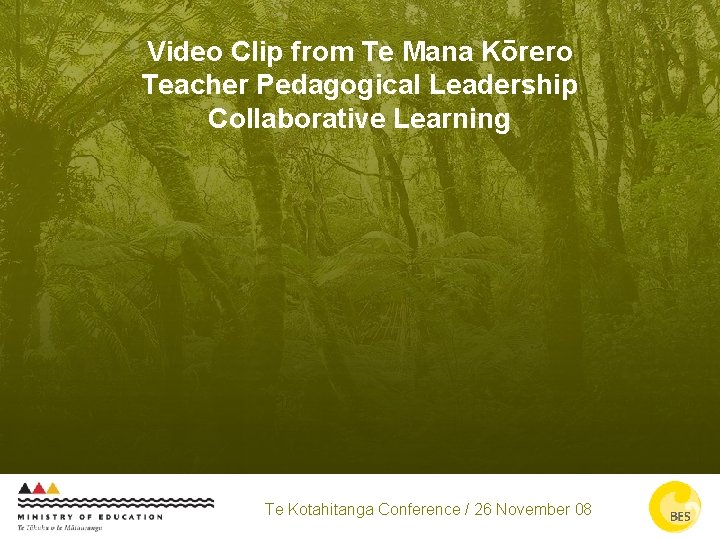 Video Clip from Te Mana Korero Teacher Pedagogical Leadership Collaborative Learning Te Kotahitanga Conference