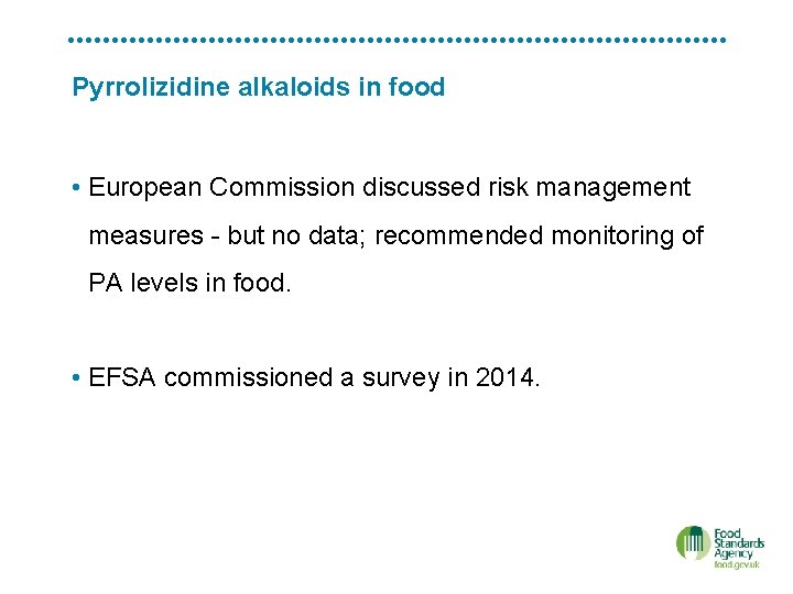 Pyrrolizidine alkaloids in food • European Commission discussed risk management measures - but no