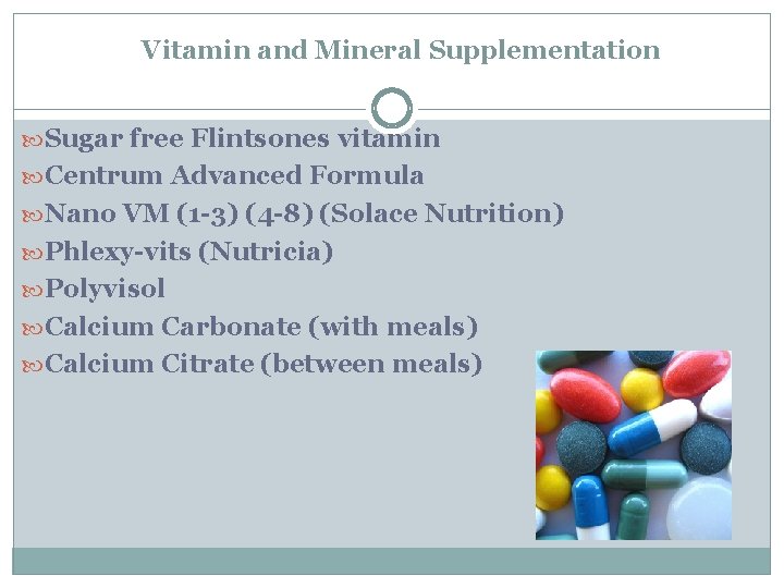 Vitamin and Mineral Supplementation Sugar free Flintsones vitamin Centrum Advanced Formula Nano VM (1