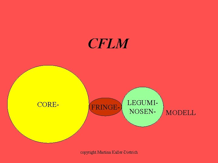 CFLM CORE- FRINGE- LEGUMINOSEN- copyright. Martina Kaller-Dietrich MODELL 