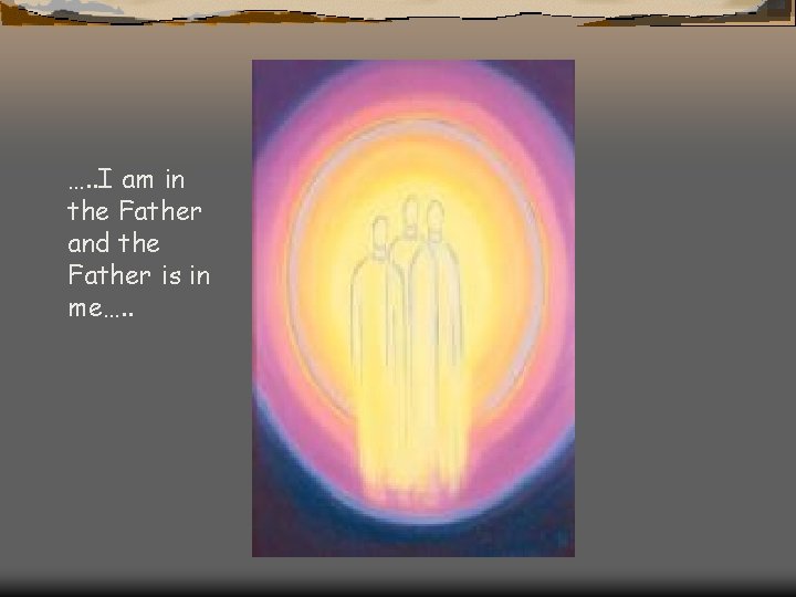 …. . I am in the Father and the Father is in me…. .
