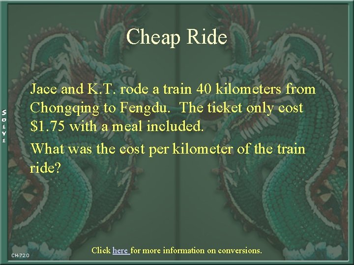 Cheap Ride Jace and K. T. rode a train 40 kilometers from Chongqing to