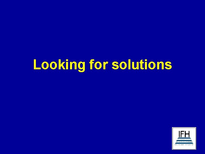 Looking for solutions 