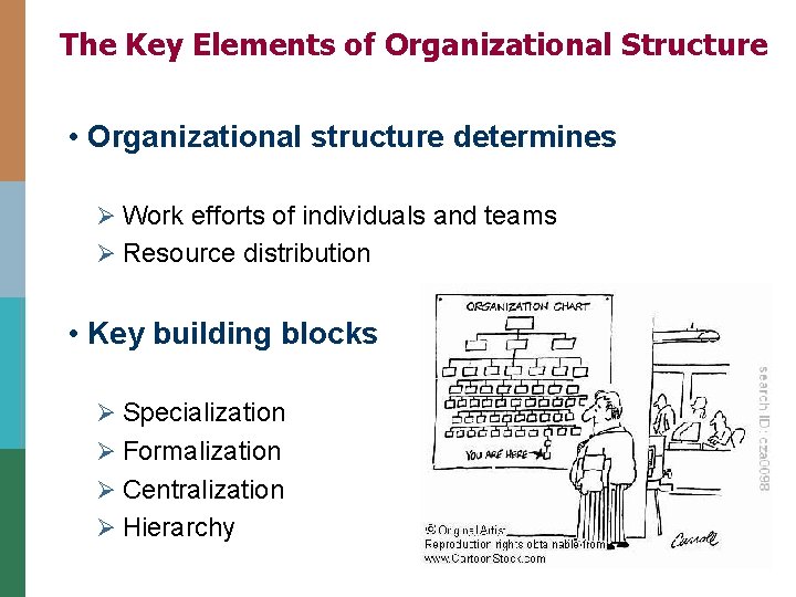 The Key Elements of Organizational Structure • Organizational structure determines Ø Work efforts of The Key Elements of Organizational Structure • Organizational structure determines Ø Work efforts of