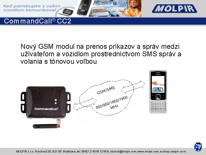 Command Call CC 2 Nov GSM modul na