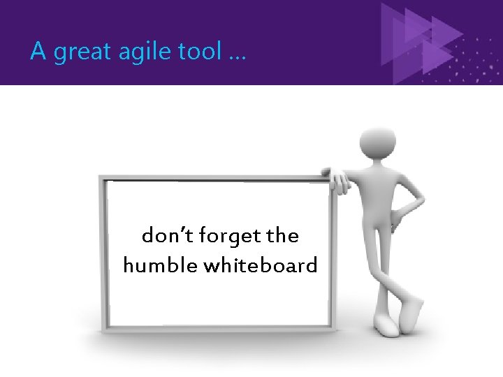 A great agile tool … don’t forget the humble whiteboard 