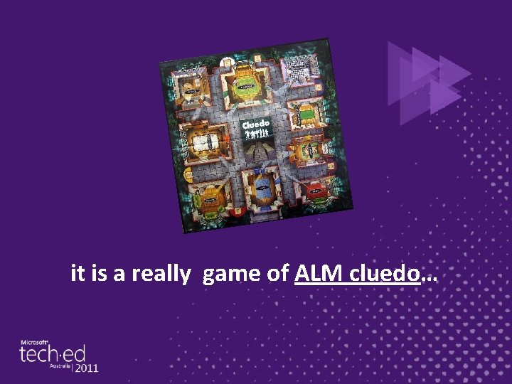 it is a really game of ALM cluedo… 