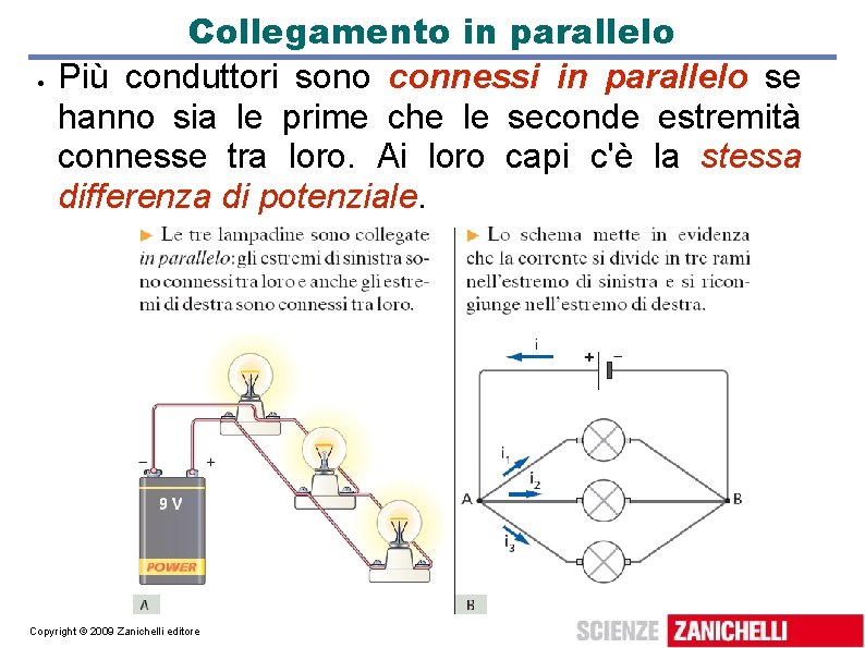 Collegamento in parallelo Più conduttori sono connessi in parallelo se hanno sia le Collegamento in parallelo Più conduttori sono connessi in parallelo se hanno sia le
