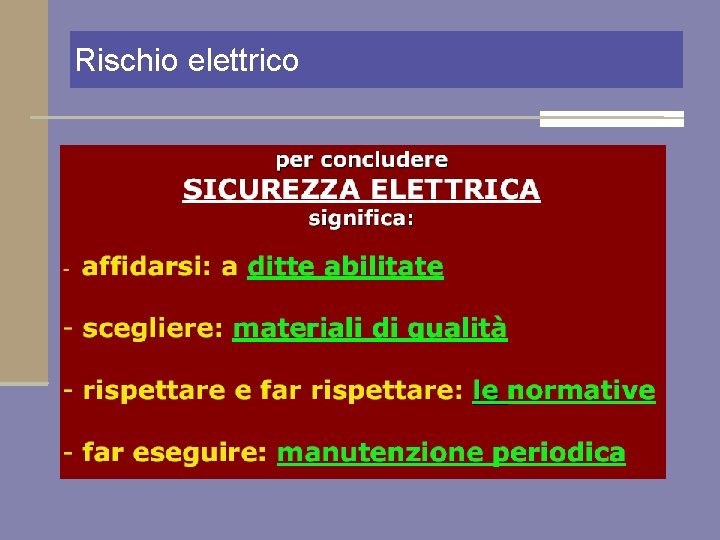 Rischio elettrico 