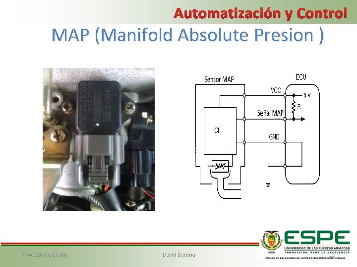 Automatización y Control MAP (Manifold Absolute Presion ) Proyecto de Grado David Barona 19