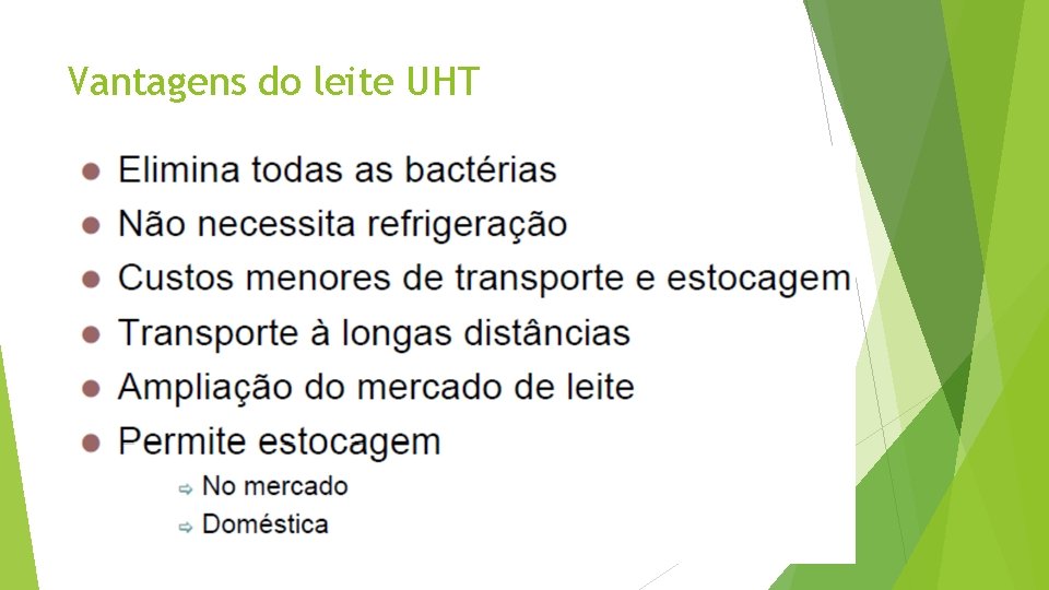 Vantagens do leite UHT 