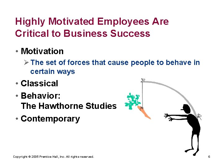 Highly Motivated Employees Are Critical to Business Success • Motivation Ø The set of