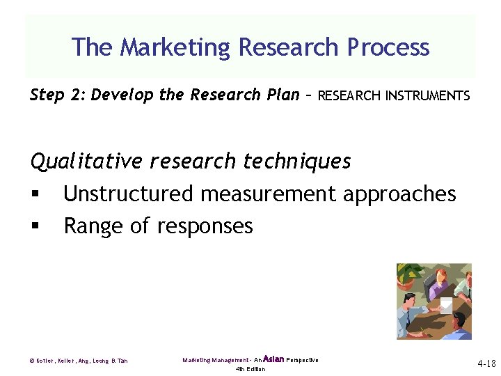 The Marketing Research Process Step 2: Develop the Research Plan – RESEARCH INSTRUMENTS Qualitative
