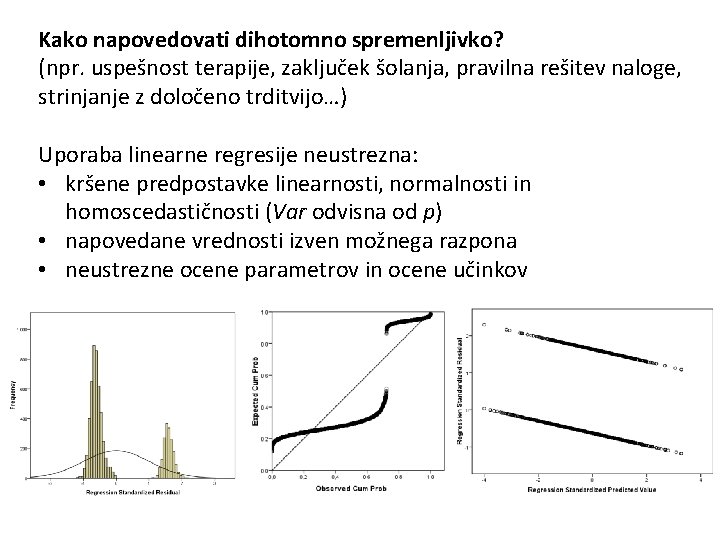 Kako napovedovati dihotomno spremenljivko? (npr. uspešnost terapije, zaključek šolanja, pravilna rešitev naloge, strinjanje z