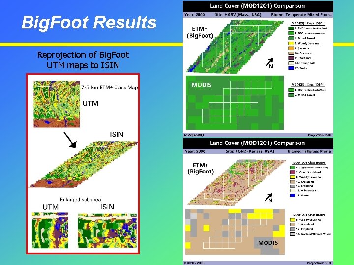 Big. Foot Results Reprojection of Big. Foot UTM maps to ISIN 