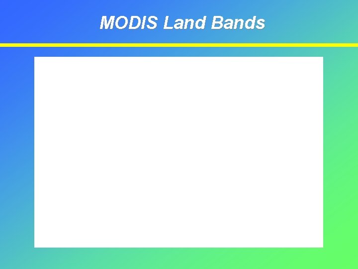 MODIS Land Bands 