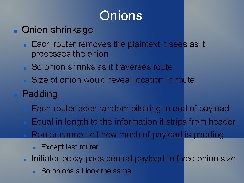 Onion Routing R Newman Topics Defining Anonymity Need