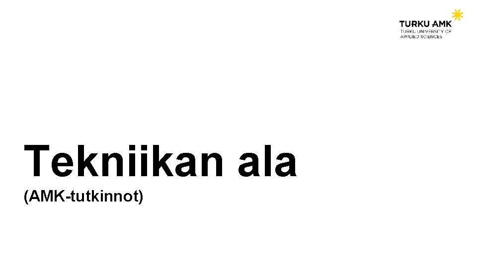 Tekniikan ala (AMK-tutkinnot) 