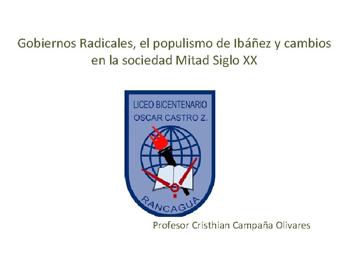 Gobiernos Radicales, el populismo de Ibáñez y cambios en la sociedad Mitad Siglo XX