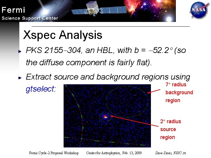 Xspec Analysis PKS 2155 304, an HBL, with b = 52. 2 (so the