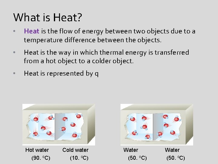 What is Heat? • Heat is the flow of energy between two objects due