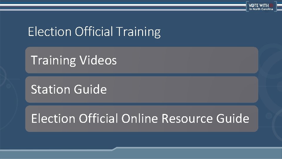 Election Official Training Videos Station Guide Election Official Online Resource Guide 