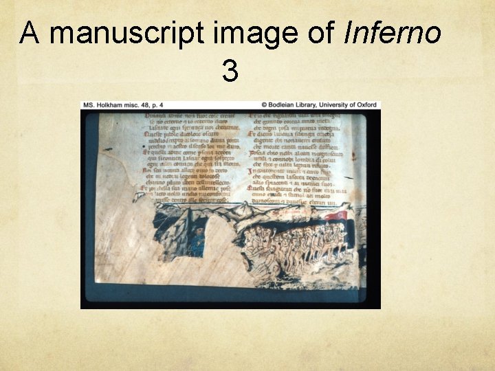 A manuscript image of Inferno 3 