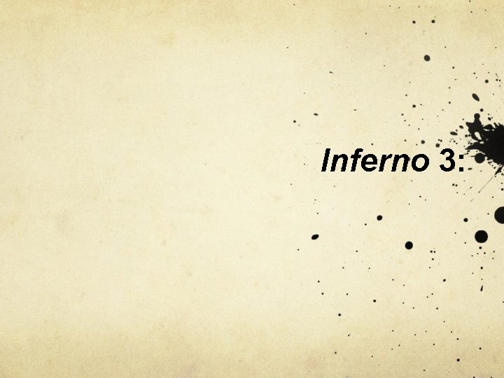 Inferno 3: 
