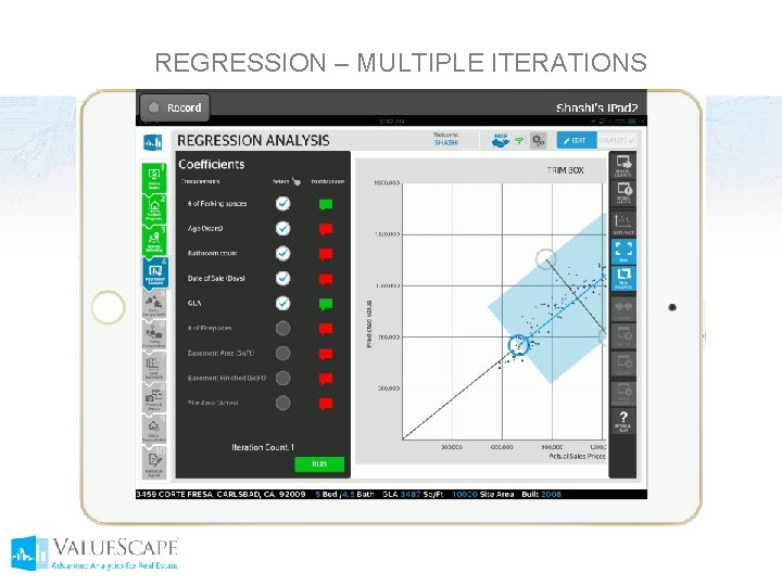 REGRESSION – MULTIPLE ITERATIONS 