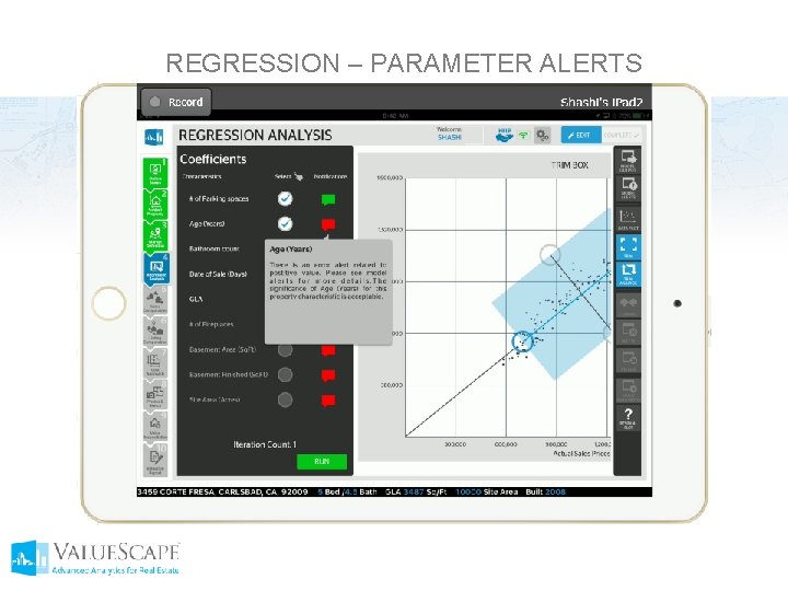 REGRESSION – PARAMETER ALERTS 