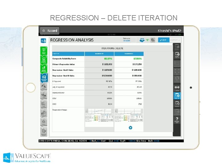 REGRESSION – DELETE ITERATION 